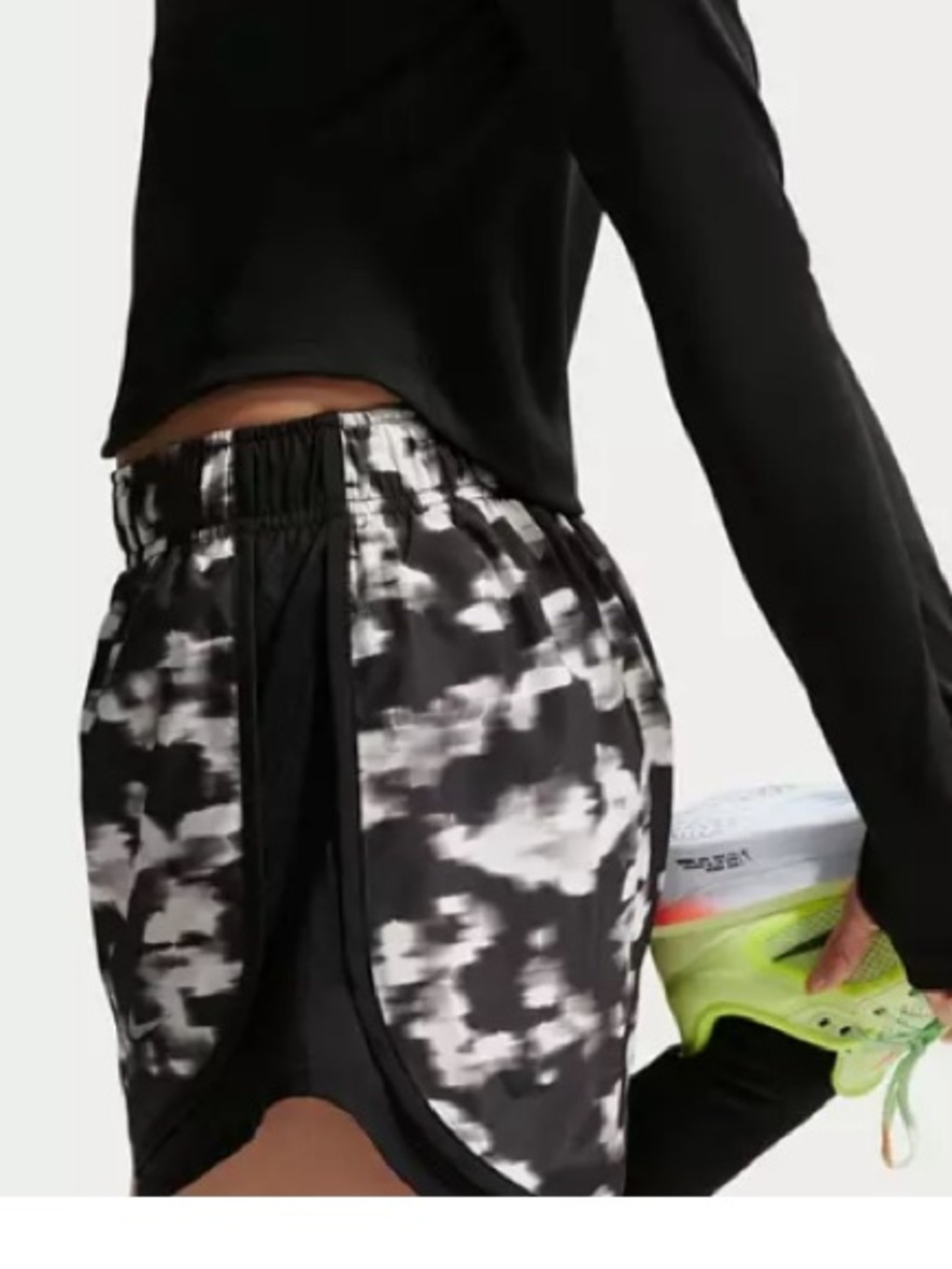 Nike Tempo BUNDLE TWO PAIR Mid-Rise 3" Brief-Lined Printed Running Short, XS NWT